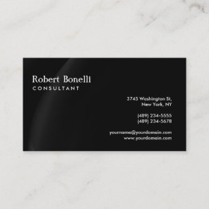 Visite Gris Noir Plaque Moderne Consultant Carte de visit