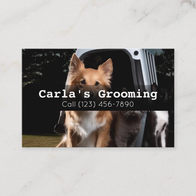 Visite Grossissement d'animaux de compagnie mobiles Carte (Devant)