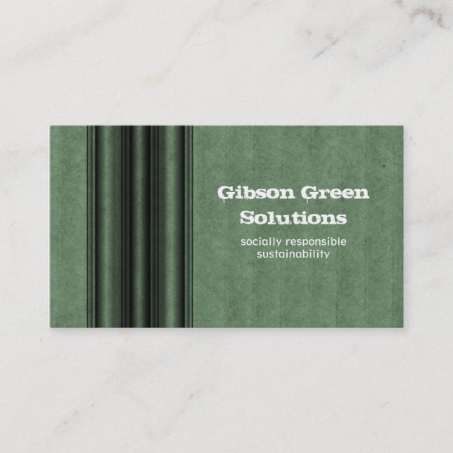 Visite Grunge Metal Carte de visite, Forest Green (Devant)