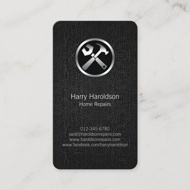 Visite Handyman Tools Grunge Home Réparations Carte de vi (Devant)