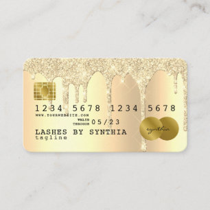 Visite Hologramme de carte de crédit Gold parties scintil