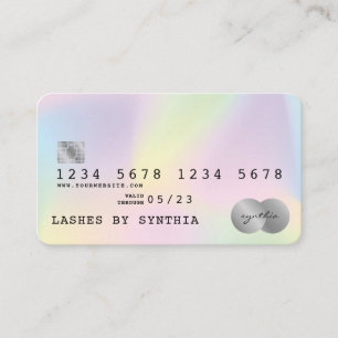 Visite Holograph Unicorn Moderne Style de carte de crédit