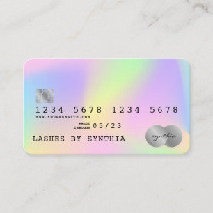 Visite Holograph Unicorn Moderne Style de carte de crédit