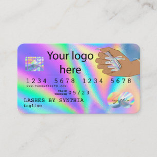 Visite Holographe Carte de crédit Nail Tech ajouter le lo