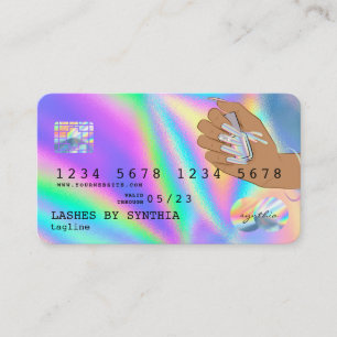 Visite Holographe Carte de crédit Nail Tech ajouter le lo