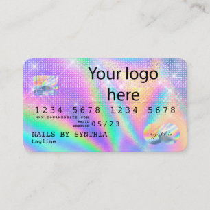 Visite Holographe Carte de crédit ongle technologie ADD L