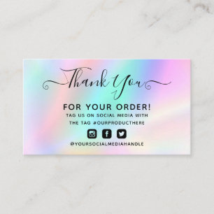 Visite Holographique classique merci élégant carte de vis