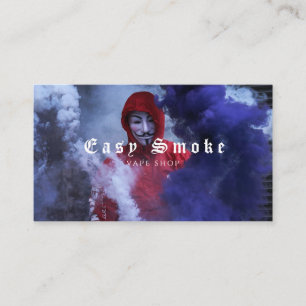 Visite Homme en Masque Fumée Vape Boutique Carte de visi