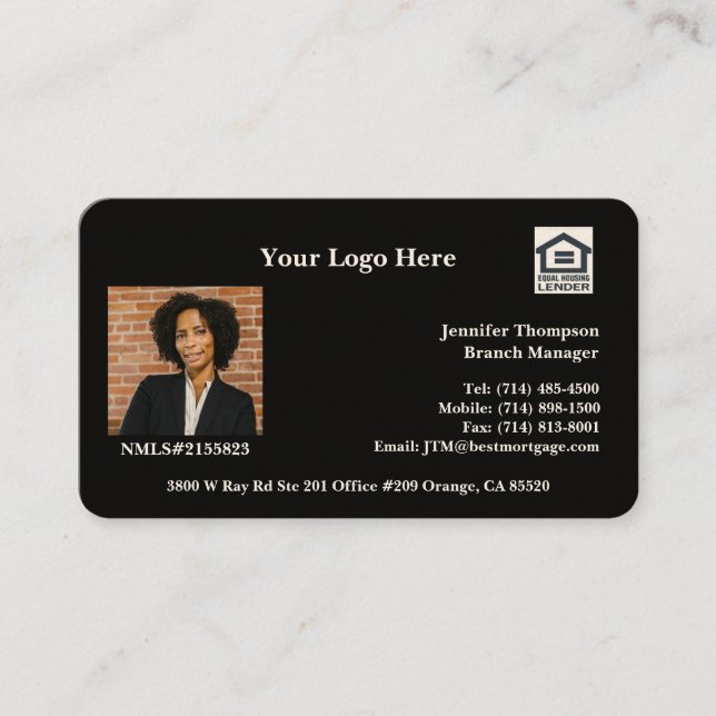 Visite Hypothèque carte de visite, Immobilier, Assurance (Devant)