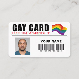 Visite Identité de membre Premium de la carte gay personn