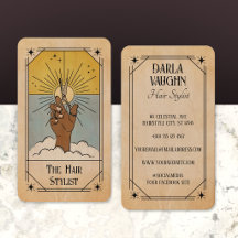 Illustration de carte de tarot de styliste capilla