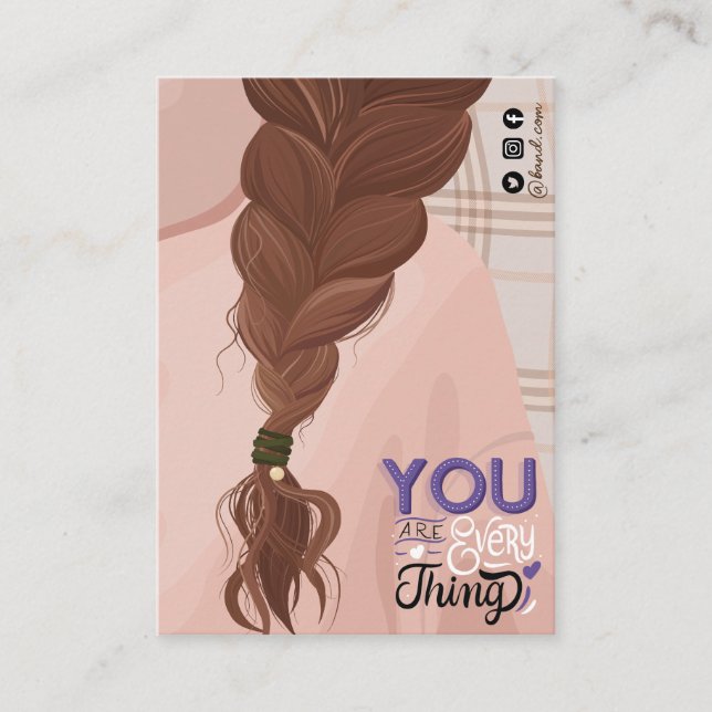 Visite Illustration de la carte d'affichage des cheveux (Devant)