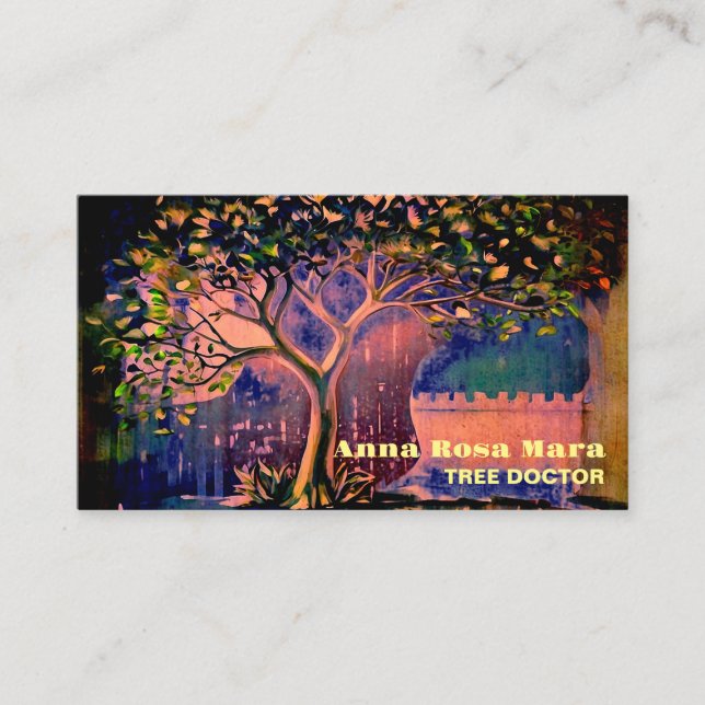 Visite *~* Imaginaire Ethereal QR TREE AP82 Carte de visi (Devant)