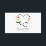 Visite Infirmière soignante Floral Stethoscope Carte de v<br><div class="desc">Une élégante infirmière rose poussiéreuse, soignante, ou aide sanitaire à domicile carte de visite floral moderne pour les soins aux personnes handicapées, ou adultes âgés. La face arrière de la carte a une couleur rose pâle et poussiéreuse pour compléter le floral. Une carte joyeuse, sereine et invitante pour un soignant...</div>