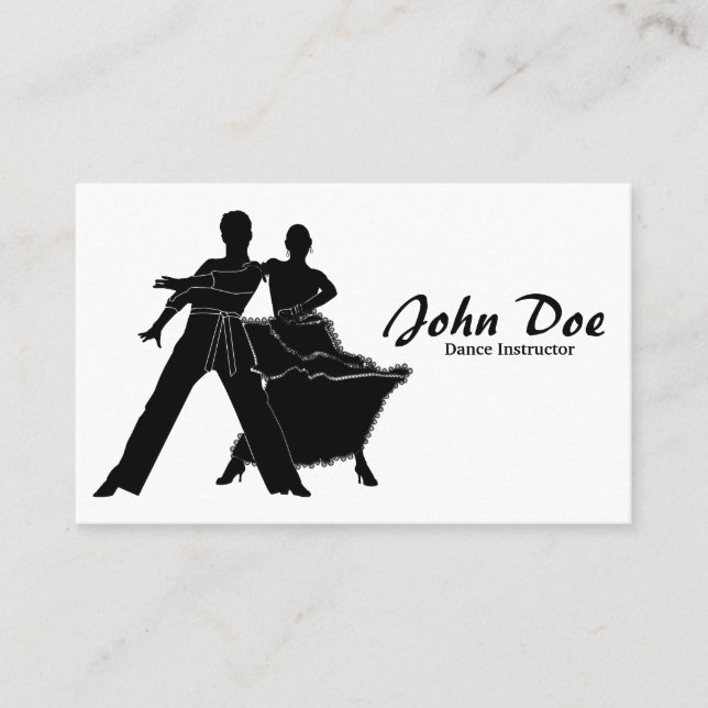 Visite Instructeur Danse Salle de bal Salsa Carte de visi (Devant)