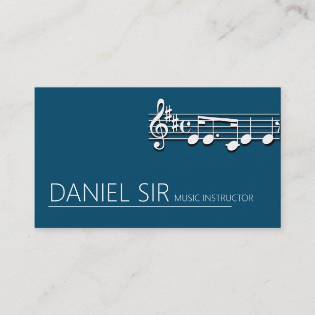 Visite Instructeur de musique professionnelle Carte de vi (Devant)