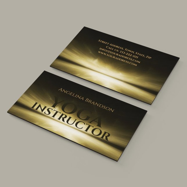 Visite Instructeur De Yoga Derrière La Carte Lumière Hori (Perfect for business)