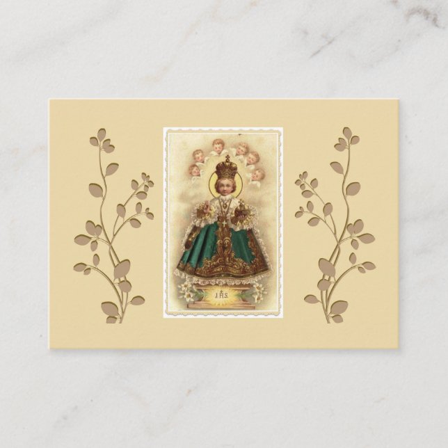 Visite Jésus infantile de carte sainte d'anges de Prague (Devant)