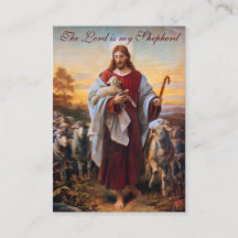 Jesus the Good Shepherd - Carte de prière (plat)