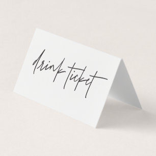 Visite Jeton de la carte Mariage de boisson gratuite à la