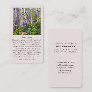Visite John 14:1-3 Carte de sympathie personnalisable