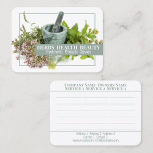 Visite La beauté de la santé des herbes - Carte de visi