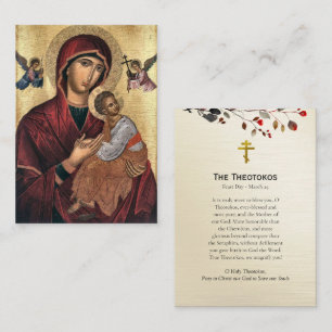 Visite La carte de prière orthodoxe de la Theotokos