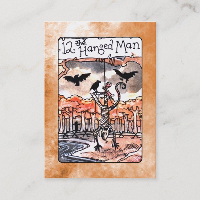 Visite La carte de tarot accrochée d'homme (Devant)