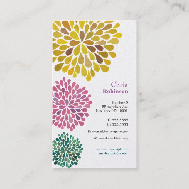 Visite La fleur de dahlia de perle a éclaté le carte de (Devant)