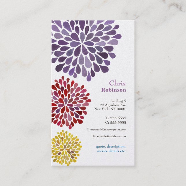Visite La fleur de dahlia de perle a éclaté le carte de (Devant)