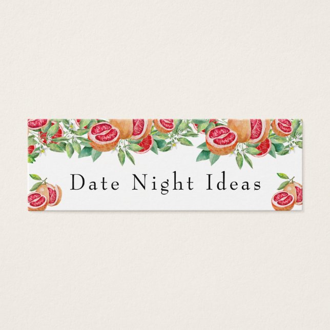 Visite La verdure des agrumes | Cartes d'idées de la nuit (Devant)