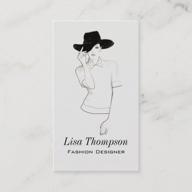 Visite Lady Casquette Carte de visite, créatrice d'icônes (Devant)