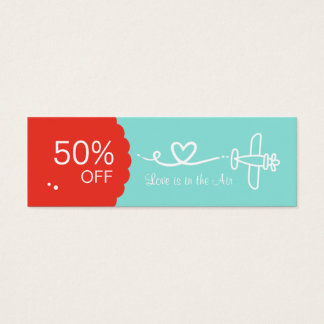 Visite L'amour est dans le Air Coupon Skinny Cartes de vi