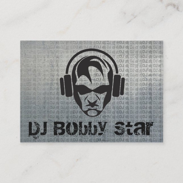 Visite Le DJ frais font face au logo sur le carte de (Devant)