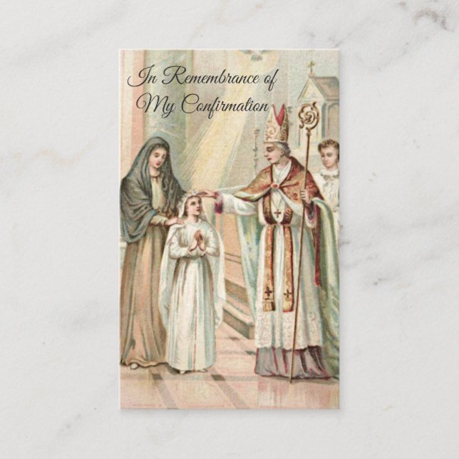 Visite Le souvenir confirment la carte sainte de fille de (Devant)