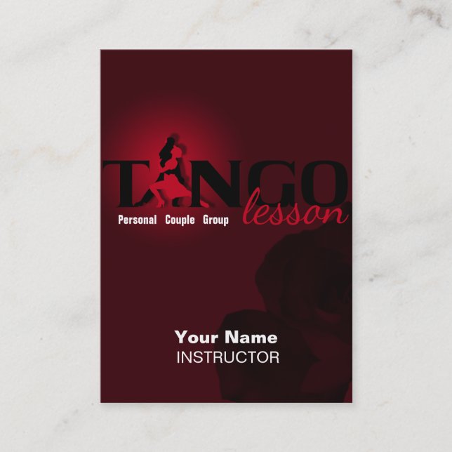Visite Leçon de tango - Affaires, Calendrier, Carte de pr (Devant)