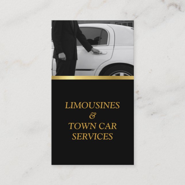 Visite Limousine, Limo, Carte De Ville, Service De Conduc (Devant)