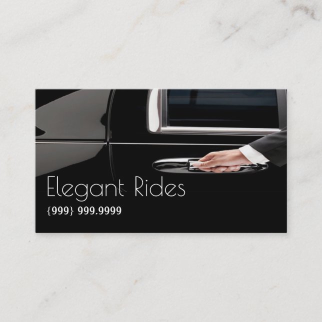Visite Limousines Limo Services de voiture Carte de visit (Devant)