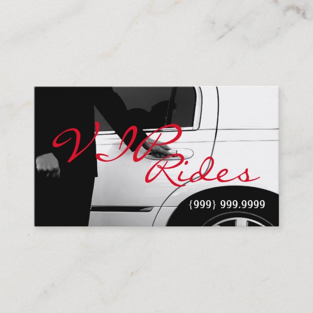 Visite Limousines Limo Services de voiture Carte de visit (Devant)