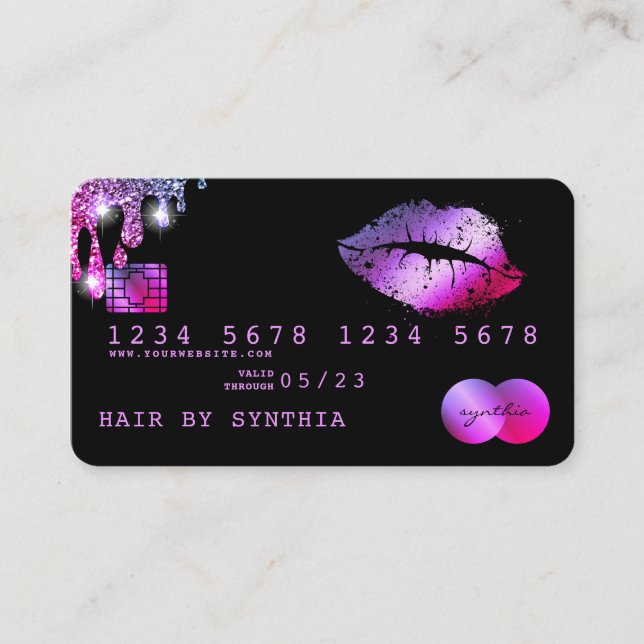 Visite Lips maquillage rouge à lèvres Carte de crédit Sty (Devant)
