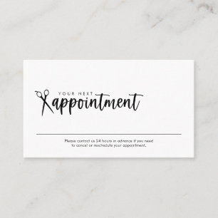 Visite Liste de cheveux Carte de rendez-vous minimale