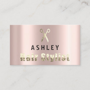 Visite Liste de cheveux Salon Black Pin Gold Carte de ren