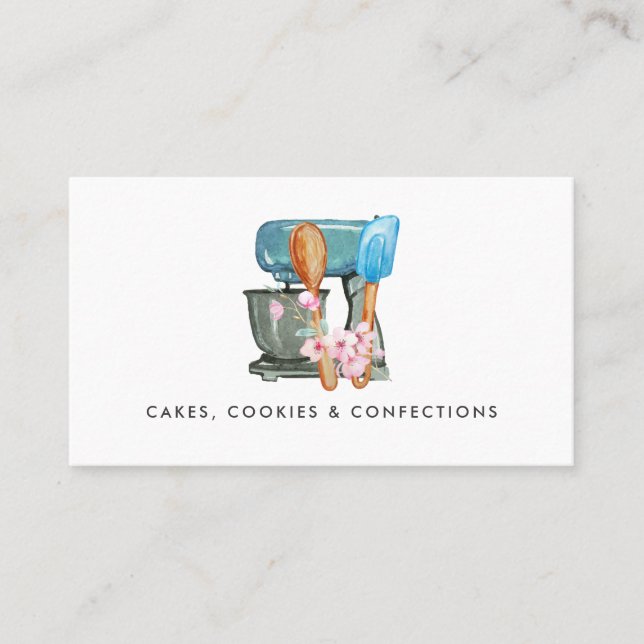 Visite Logo de boulangerie à l'aquarelle | Carte de visit (Devant)