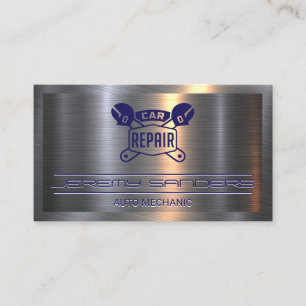 Visite Logo de clé de réparation de voiture   Carte de vi