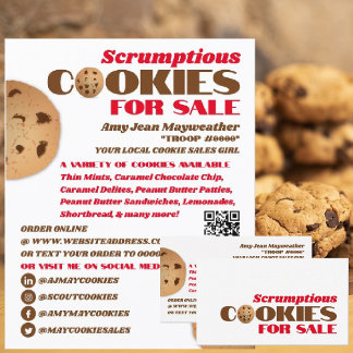 Visite Logo de cookies, carte de collecte de fonds de la