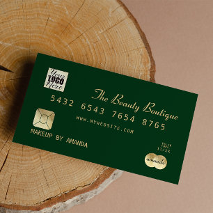 Visite Logo de la carte de crédit de luxe Forest Green G