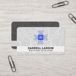Visite Logo de la technologie d'IA Fond de carte mère