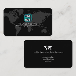 Visite Logo de l'agence de voyages Carte du monde