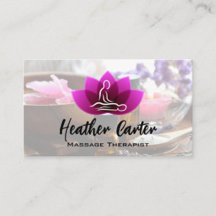 Visite Logo de massage Spa Huiles Salines Carte de visi