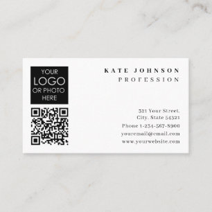 Visite Logo générique de modèle de carte d'affaires blanc